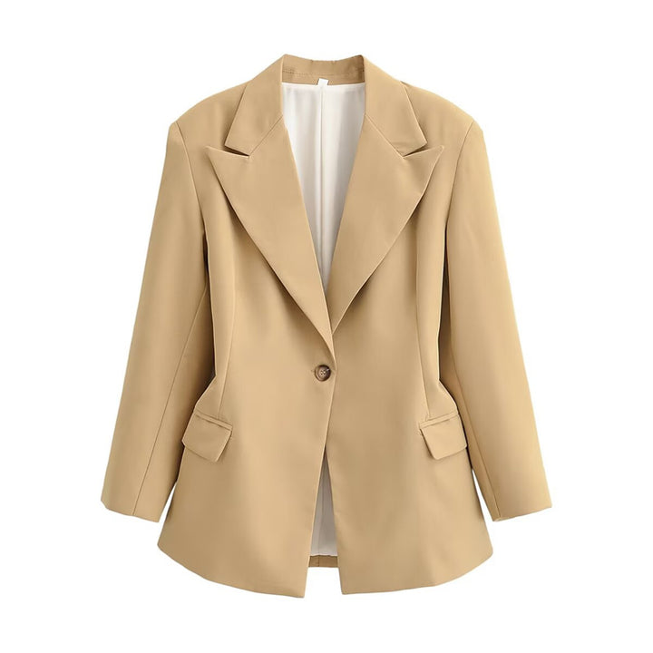 Damen Oversize-Blazer mit markantem Revers und leicht taillierter Silhouette Drune