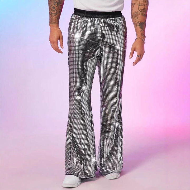 Herren glitzernde Paillettenhose im extravaganten Disco-Stil Drune