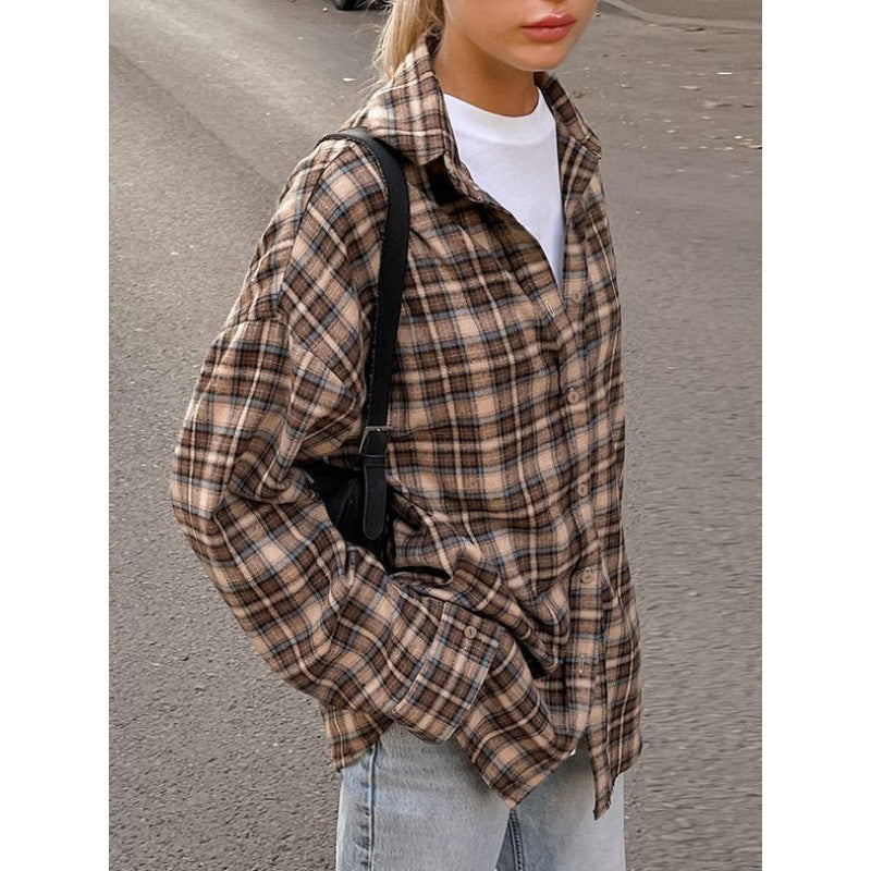 Damen Kariertes Overshirt Drune