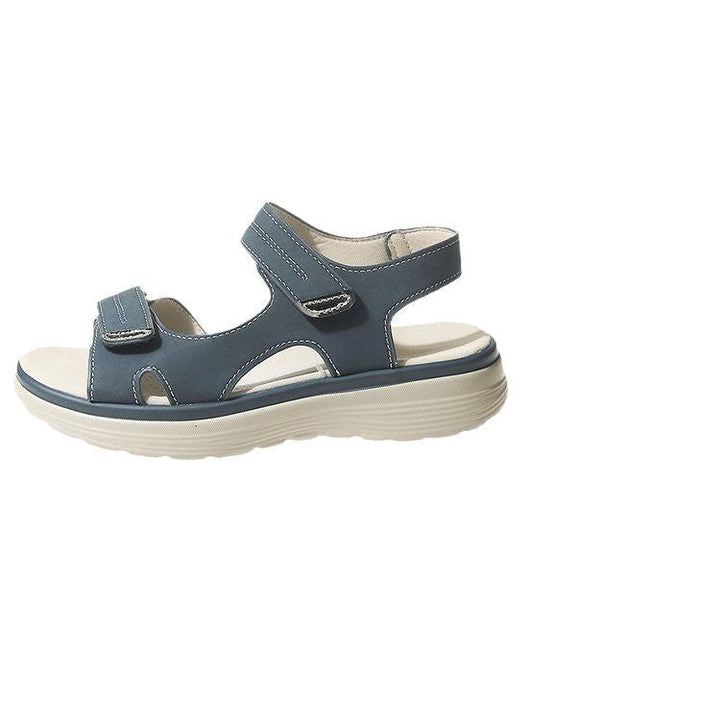 Damen Bequeme Sandalen mit verstellbarem Klettverschluss und anatomischer Fußbettgestaltung Drune