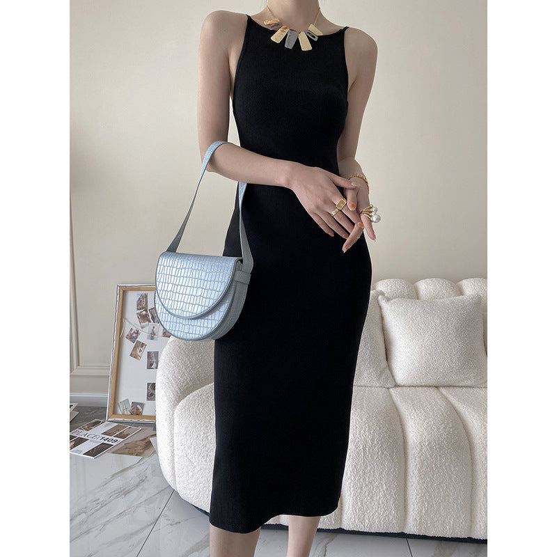 Damen lässiges Maxikleid mit figurbetontem Schnitt und feiner Rippstruktur Drune