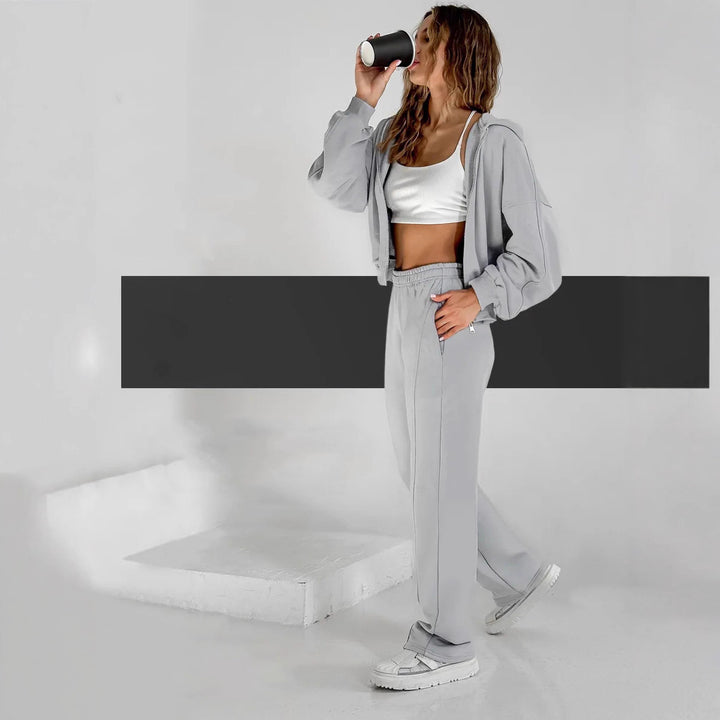 Damen Freizeit Hoodie Set Drune