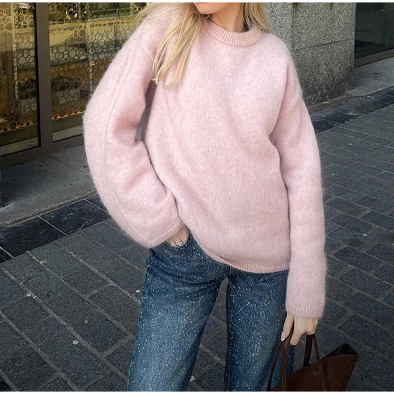 Damen Kuscheliger Oversized Pullover mit weitem Schnitt Drune