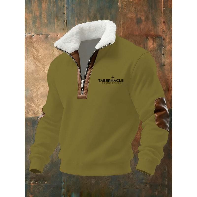 Herren Klassischer Kapuzenpullover mit Fleece-Detail Drune