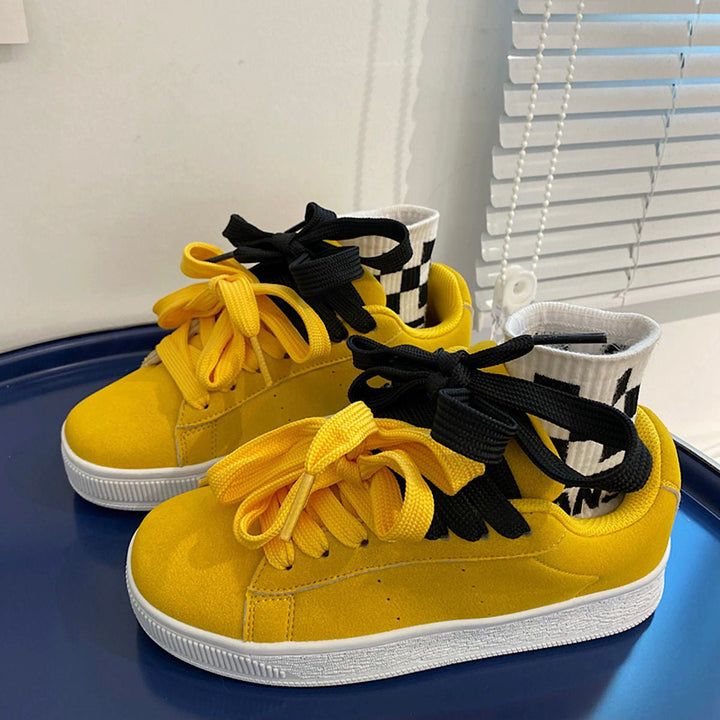 Damen Sportliche Sneakers mit Knotenschnürung und flexiblem Obermaterial Drune