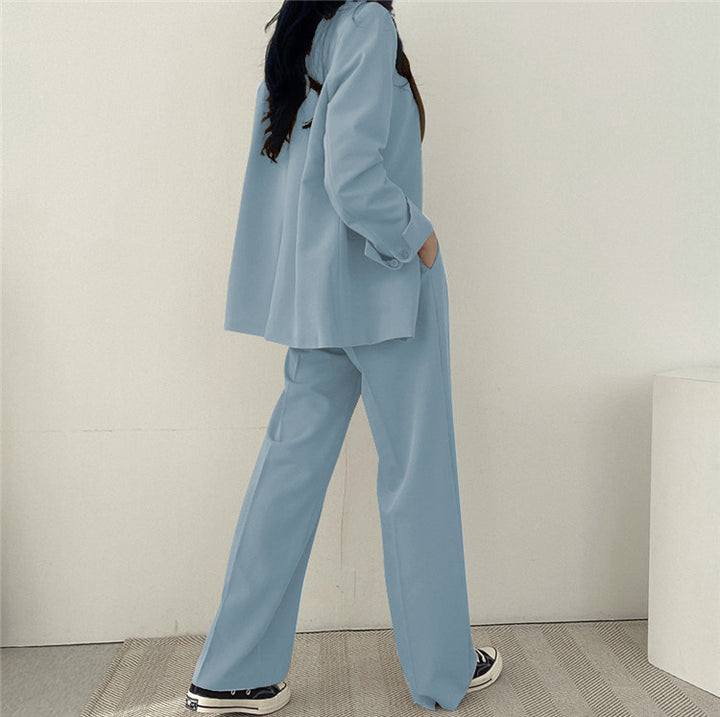 Damen Oversized Blazer mit zwei Knöpfen Drune