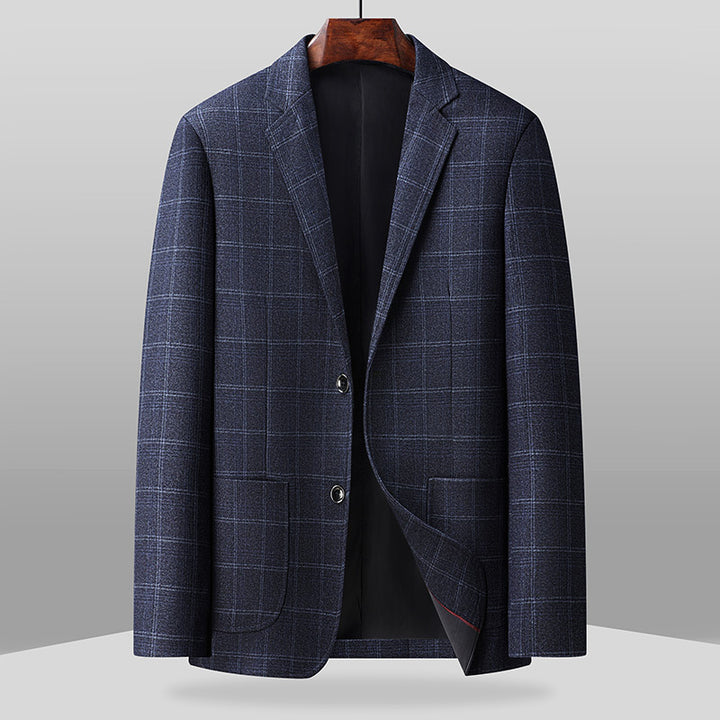 Herren Kariertes Sakko im Casual-Blazer-Stil mit dezenter Struktur Drune