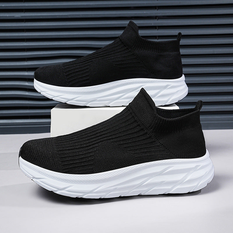 Unisex nahtloser Strick-Sock-Sneaker mit hohem Plateausohle Profil und gepolstertem Komfortfußbett Drune