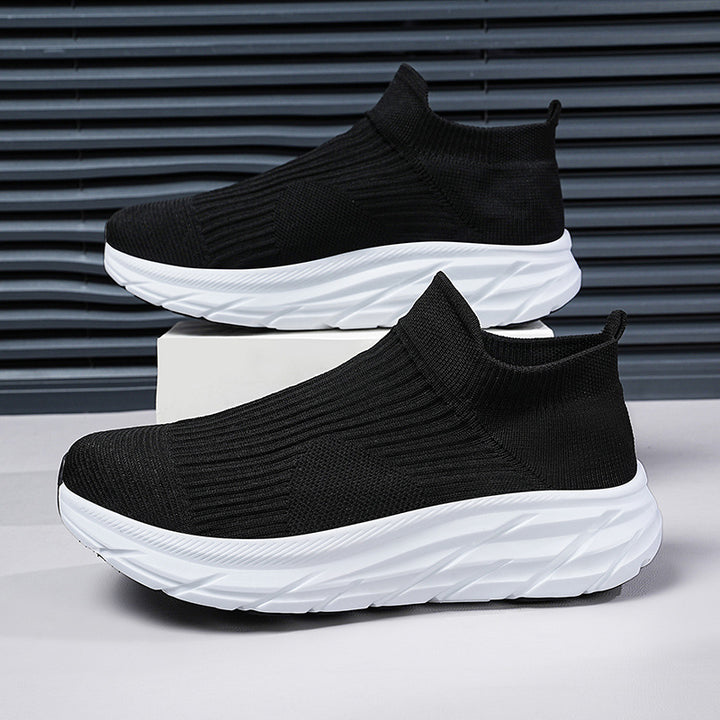 Unisex nahtloser Strick-Sock-Sneaker mit hohem Plateausohle Profil und gepolstertem Komfortfußbett Drune