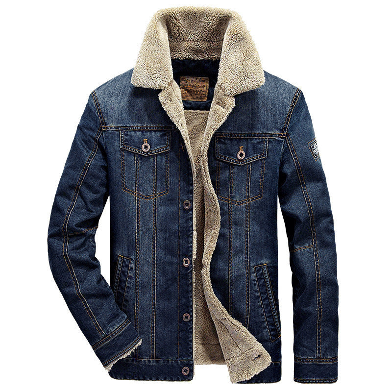 Herren Denimjacke mit Teddyfutter Drune