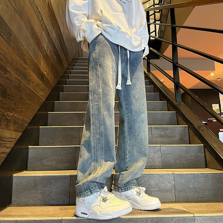Herren Lässige und weite Denim-Hose Drune