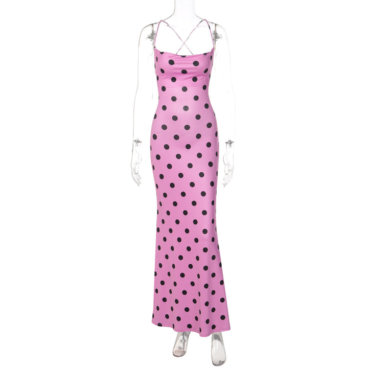 Damen Maxikleid mit anspruchsvoller Kragen- und Trägerdetails Drune