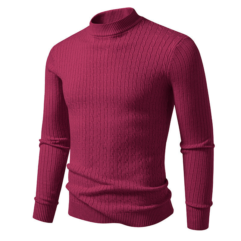 Herren modischer Rollkragenpullover mit strukturierter Oberfläche Drune