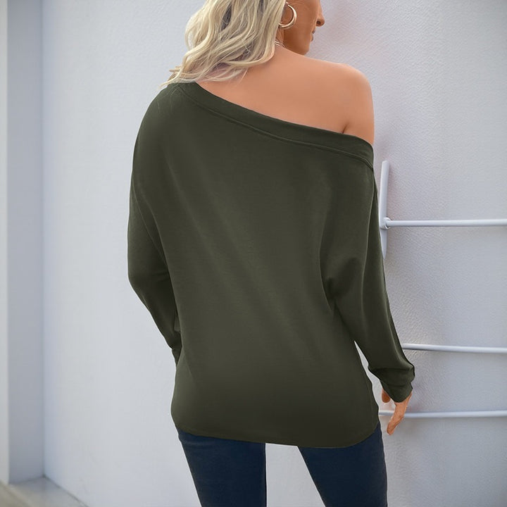 Damen Elegantes Off-Shoulder Oberteil Drune