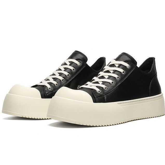 Damen modische Plateau-Sneaker mit verstärktem Zehenschutz und hochgradig rutschfester Sohle Drune