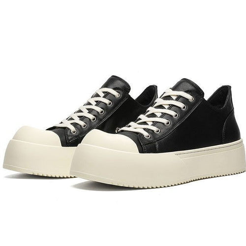 Damen modische Plateau-Sneaker mit verstärktem Zehenschutz und hochgradig rutschfester Sohle Drune