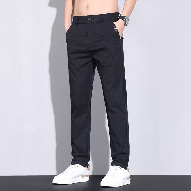 Herren modische Chino-Hose mit elastischem Bund und praktischen Seitentaschen Drune