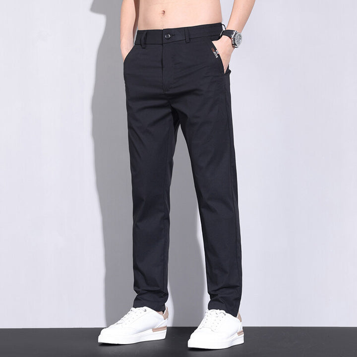 Herren modische Chino-Hose mit elastischem Bund und praktischen Seitentaschen Drune