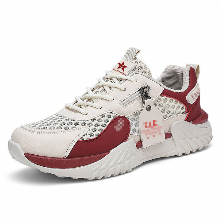 Herren Mesh-Chunky-Sneaker mit seitlichem Reißverschluss und dämpfender Profilsohle Drune