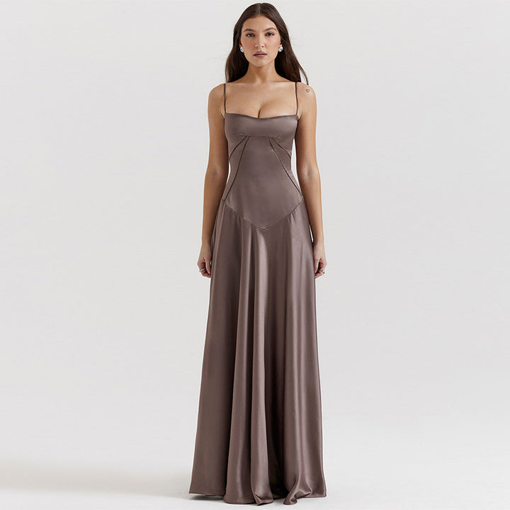 Damen Abendkleid mit figurbetontem Schnitt und elegantem Satin-Finish Drune