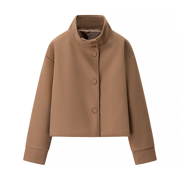 Damen Modische Jacke mit schickem Stehkragen Drune