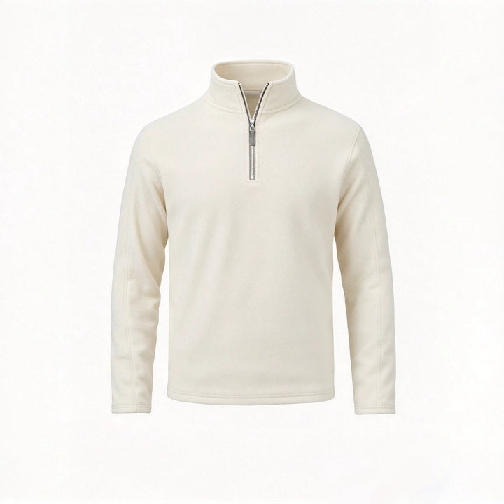 Herren Fleecepullover mit halbem Reißverschluss und Stehkragen Drune