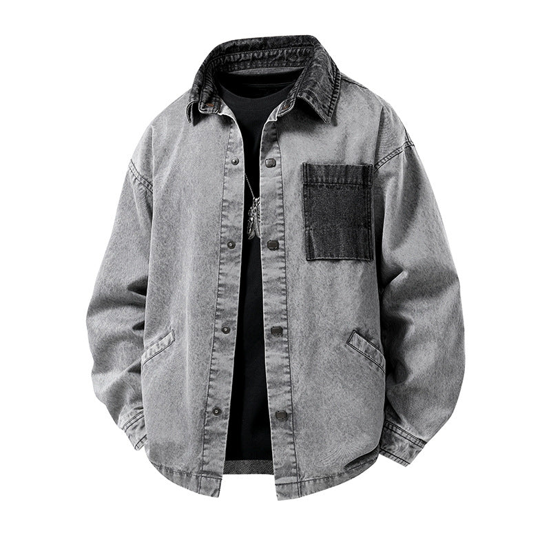 Herren Trendy Denim-Hemdjacke Drune