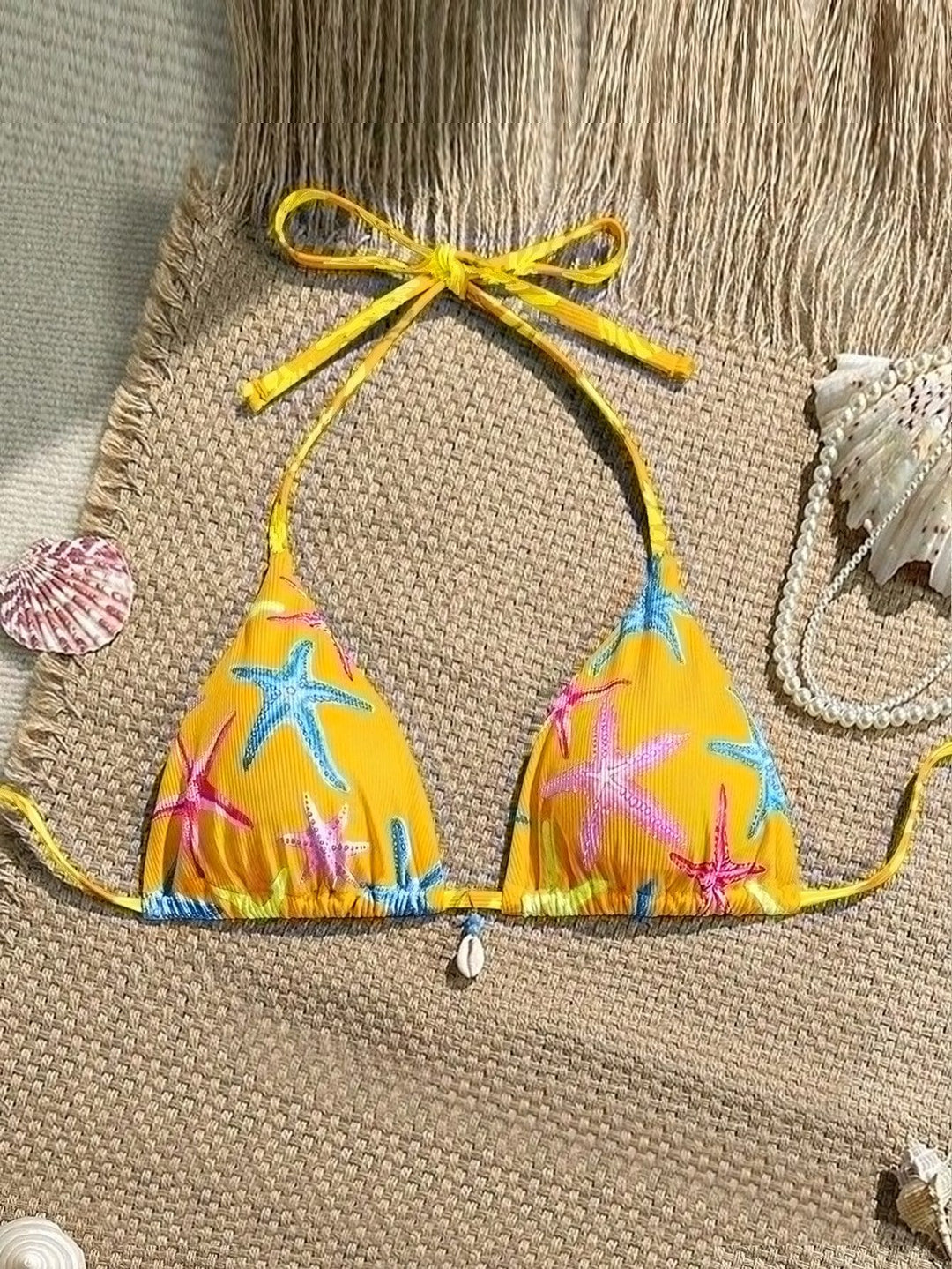 Damen Triangel-Bikini mit maritimem Sternenmuster Drune