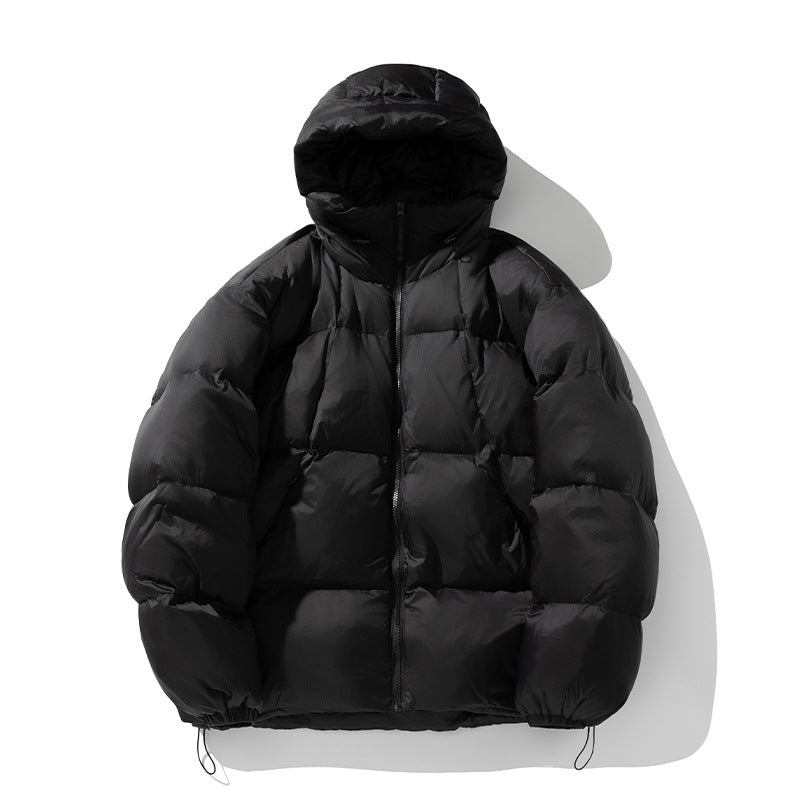 Damen Wattierte Oversize Steppjacke mit Kapuze und Kordelzug Drune