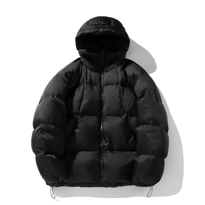 Damen Wattierte Oversize Steppjacke mit Kapuze und Kordelzug Drune