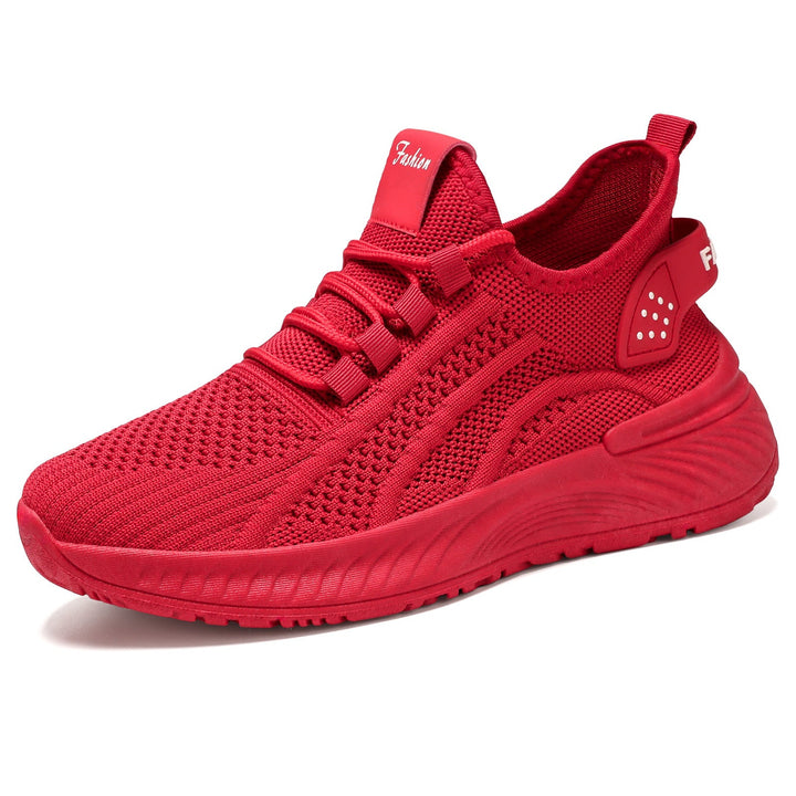 Damen Sportliche Lauf-Sneaker mit atmungsaktiver Mesh-Oberfläche und dämpfender Sohle Drune