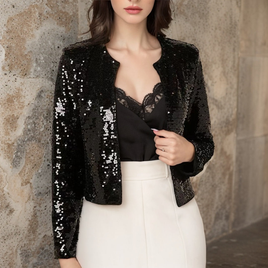 Damen Paillettenjacke im modernen Schnitt Drune