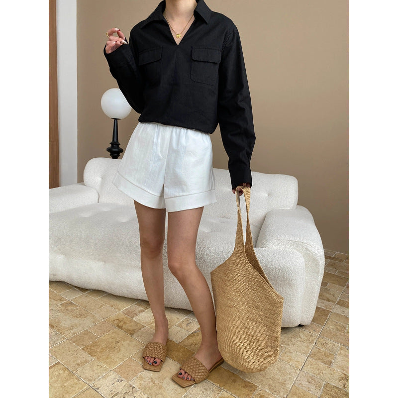 Damen figurbetonter Rock mit eleganten Nadelstreifen und asymmetrischem Saum Drune
