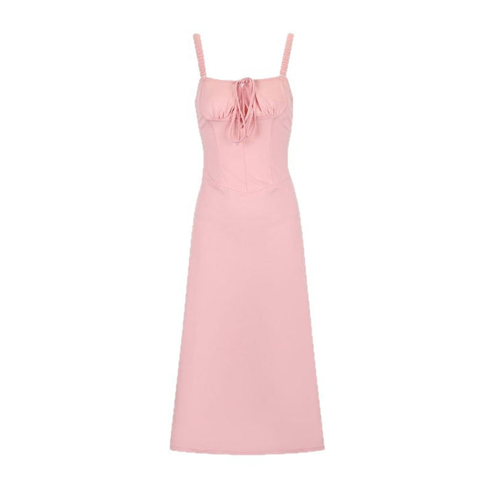 Damen Maxikleid mit formschöner Schnürung und eleganten Trägern Drune