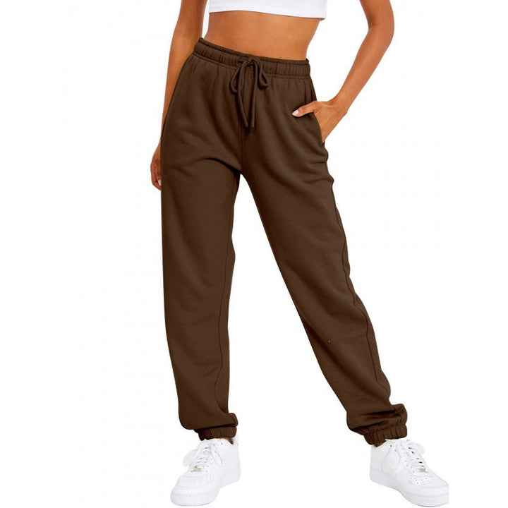 Damen nan locker sitzende Jogginghose mit hohem Komfortbund, verstellbarem Kordelzug und tiefen Seitentaschen Drune