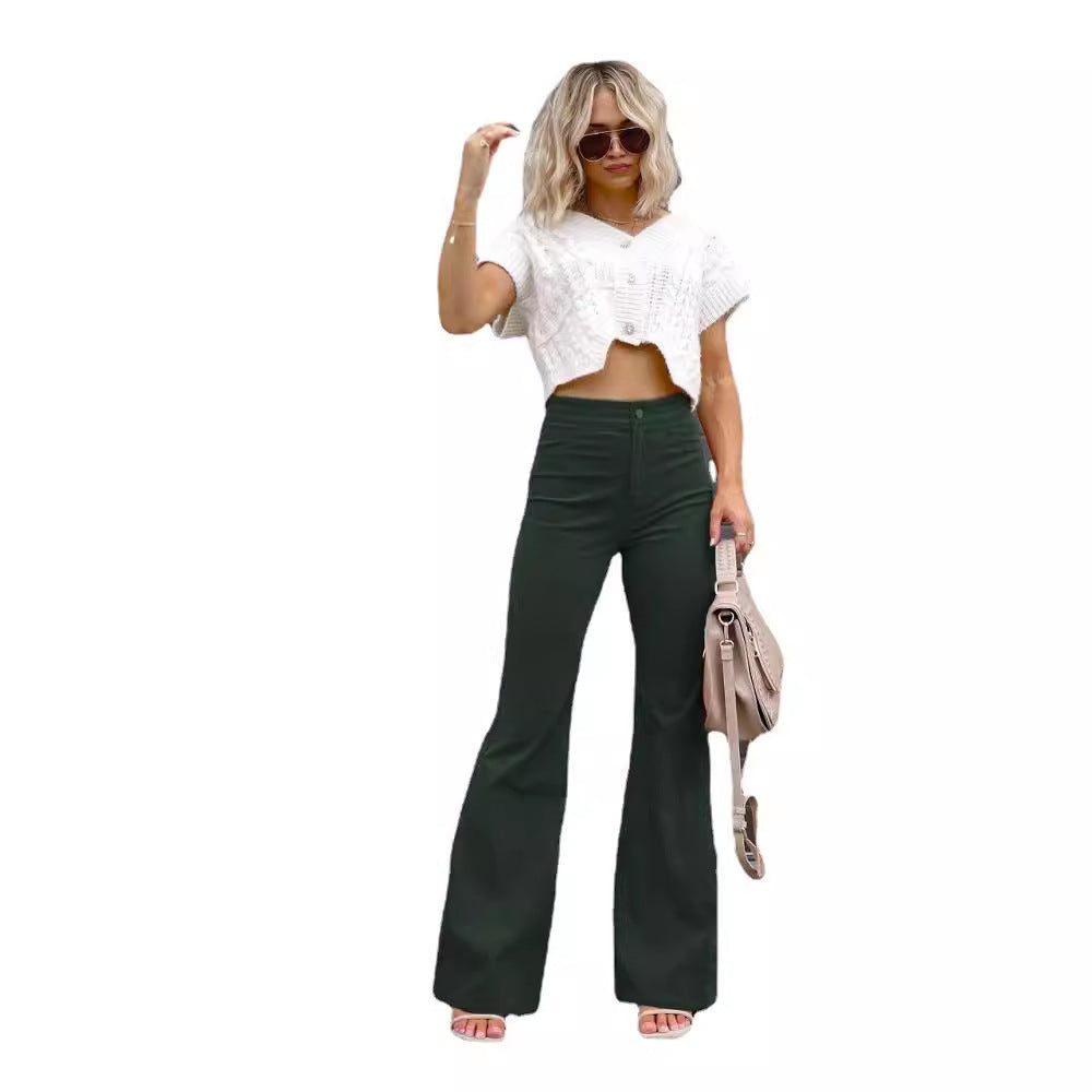 Damen Flared Jeans mit hohem Bund und figurformendem Schnitt Drune