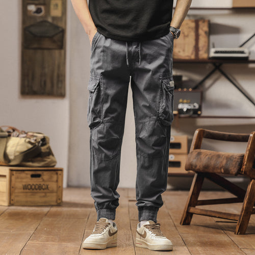 Herren Cargo-Jogginghose im Utility‑Stil mit elastischem Tunnelzugbund und verstärkten Kniepaneelen Drune