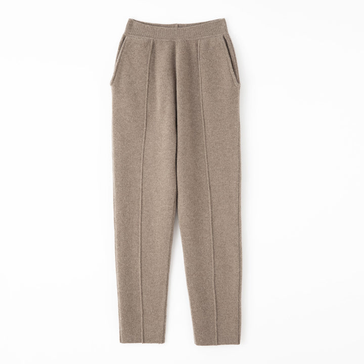 Damen Strickhose mit schmaler Beinform, elastischem Bund und Bügelfalte Drune