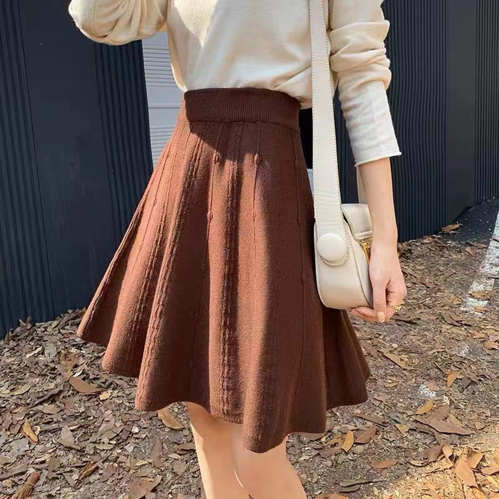 Damen Eleganter und luftiger A-Linien Rock Drune
