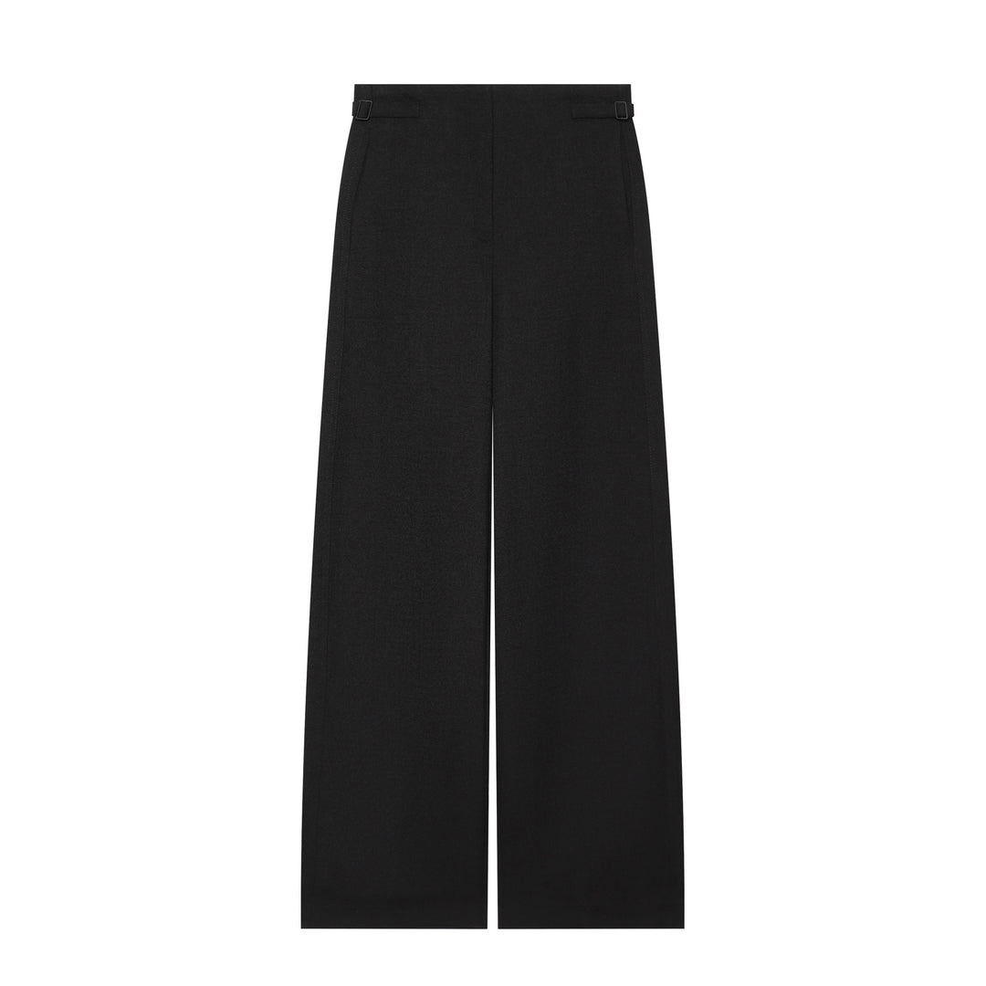 Damen Hochtaillierte Culotte-Hose mit weitem Bein und dekorativem Taillengürtel Drune
