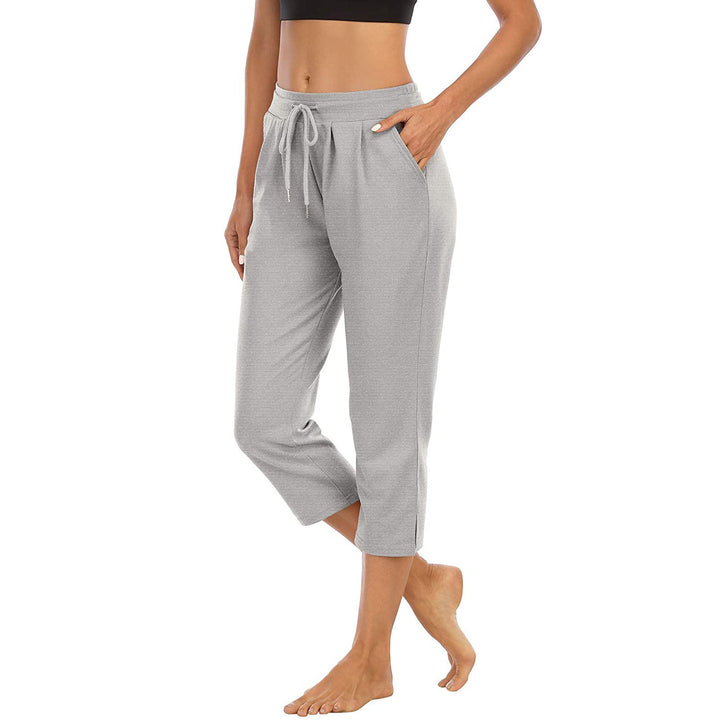 Damen nan lässige Jogginghose mit hoher Taille, Kordelzug und praktischen Seitentaschen Drune