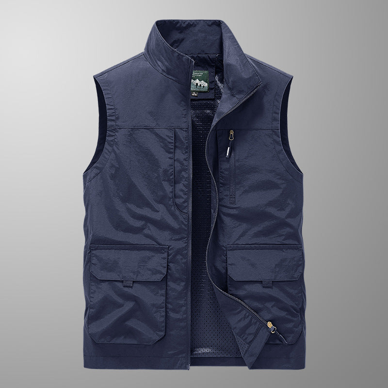 Herren leichte Utility-Weste mit Meshfutter und Multifachtaschen Drune