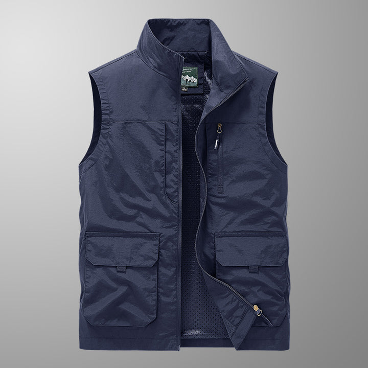 Herren leichte Utility-Weste mit Meshfutter und Multifachtaschen Drune