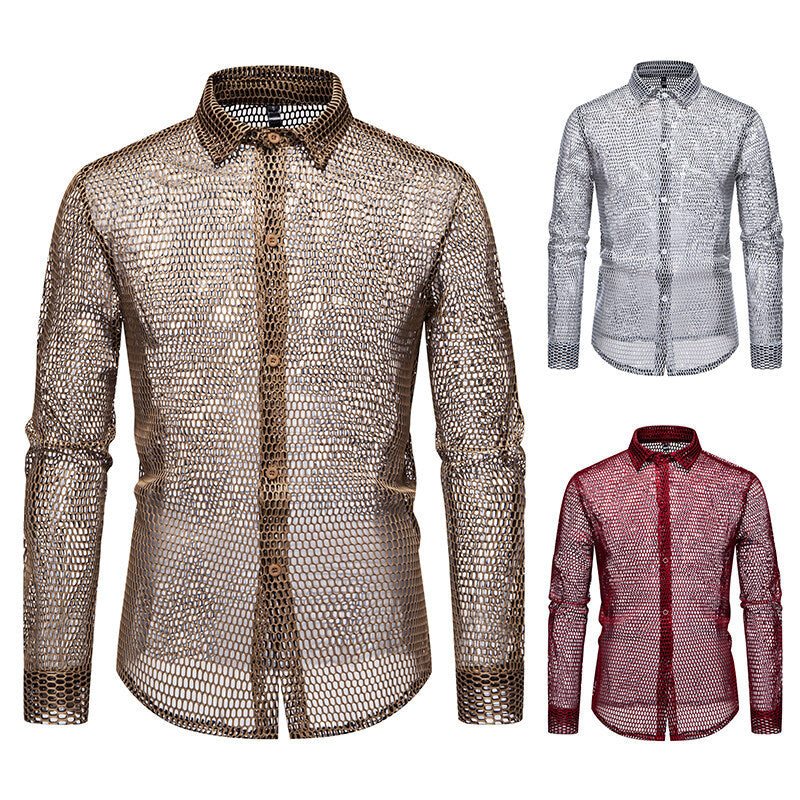 Herren Mesh-Hemd aus hochwertigem Material mit innovativem Design Drune
