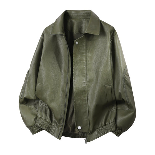 Herren Elegante und bequeme Lederjacke Drune