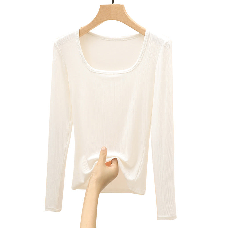 Damen Langarm Rippshirt Drune