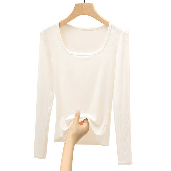 Damen Langarm Rippshirt Drune