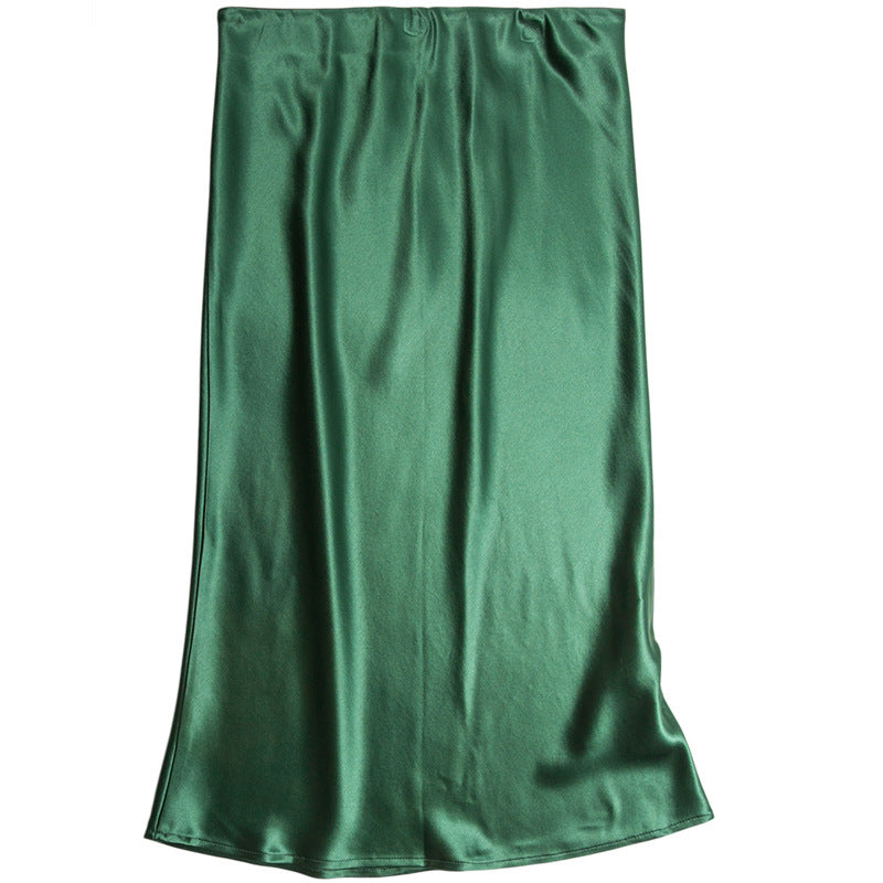 Damen Taillierter Satin-Midirock mit hohem Bund und Bias‑Cut‑Silhouette Drune