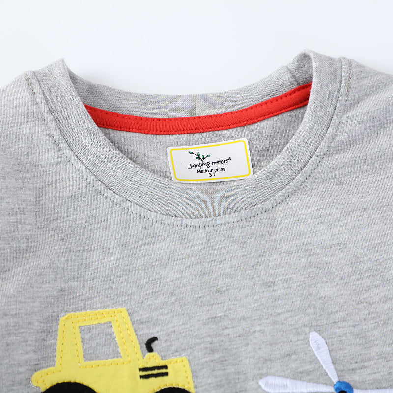 Jungen T-Shirt mit buntem Baumaschinen-Motiv Drune