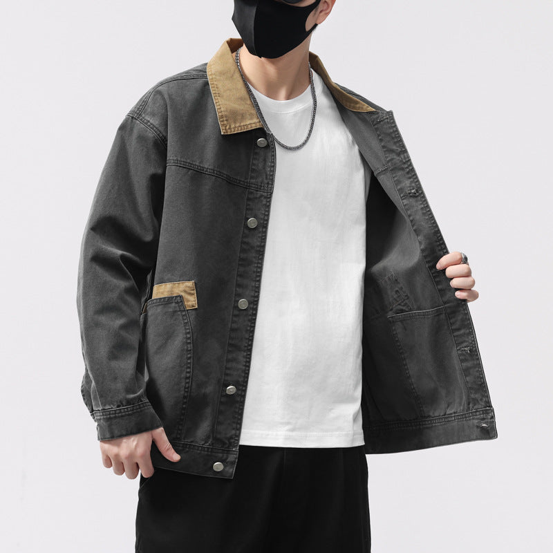 Herren Bequeme Utility-Jacke Drune